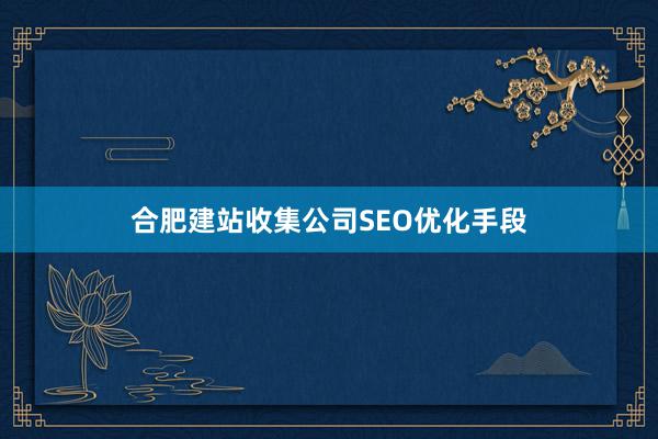 合肥建站收集公司SEO优化手段
